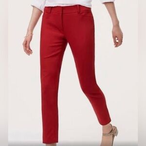 LOFT Outlet Red Skinny Ankle Pant